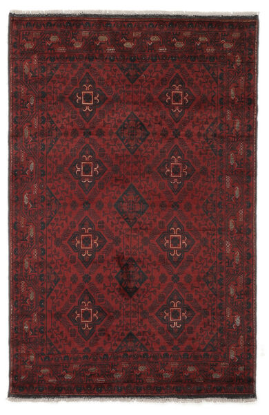 129X197 Koberec Afghán Khal Mohammadi Orientální Černá/Tmavě Červená (Vlna, Afghánistán) Carpetvista
