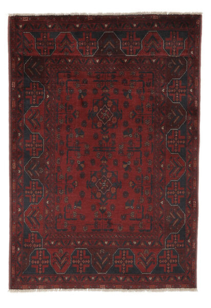 104X151 Afghan Khal Mohammadi Tæppe Orientalsk Sort/Mørkerød (Uld, Afghanistan) Carpetvista
