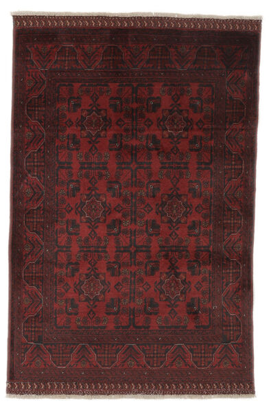 102X148 Afghan Khal Mohammadi Teppe Orientalsk Svart/Mørk Rød (Ull, Afghanistan) Carpetvista