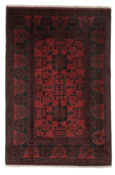 102X149 Afghan Khal Mohammadi Teppich Orientalischer Schwarz/Dunkelrot (Wolle, Afghanistan) Carpetvista