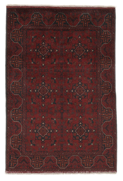 101X150 Afghan Khal Mohammadi Vloerkleed Oosters Zwart/Donkerrood (Wol, Afghanistan) Carpetvista