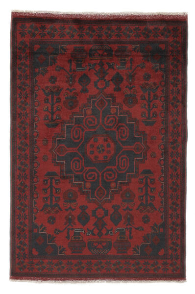 Tappeto Afghan Khal Mohammadi 102X152 Nero/Rosso Scuro (Lana, Afghanistan)