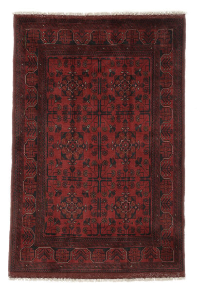 100X147 Afghan Khal Mohammadi Teppe Orientalsk Svart/Mørk Rød (Ull, Afghanistan) Carpetvista