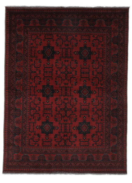 151X199 絨毯 オリエンタル アフガン Khal Mohammadi ブラック/ダークレッド (ウール, アフガニスタン) Carpetvista