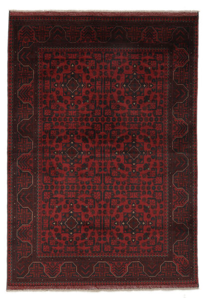 143X208 Tapis D'orient Afghan Khal Mohammadi Noir/Rouge Foncé (Laine, Afghanistan) Carpetvista