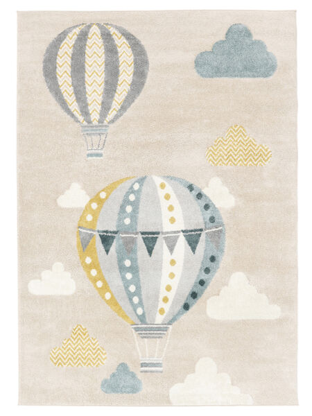 Balloon Ride キッズカーペット 140X200 小 ベージュ/ブルー 絨毯