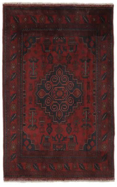 100X152 Tapis Afghan Khal Mohammadi D'orient Noir/Rouge Foncé (Laine, Afghanistan) Carpetvista