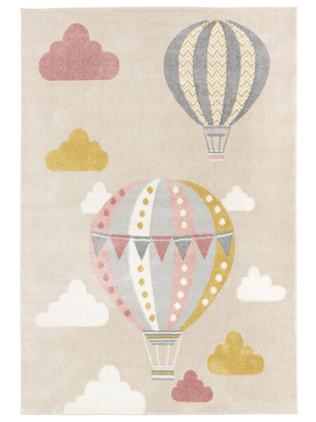  Kids Rug 160X230 Balloon Ride Beige/Pink