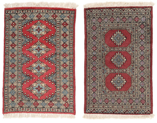 60X95 絨毯 パキスタン ブハラ 2Ply オリエンタル 茶色/ダークレッド (ウール, パキスタン) Carpetvista