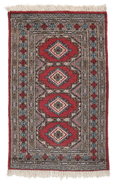 絨毯 オリエンタル パキスタン ブハラ 2Ply 75X121 茶色/ダークレッド (ウール, パキスタン)