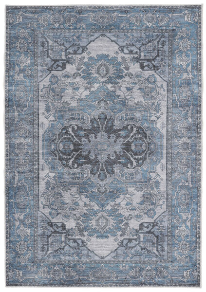  120X180 ヴィンテージ 円形 洗える 小 Shamira Oriental 絨毯 - ブルー
