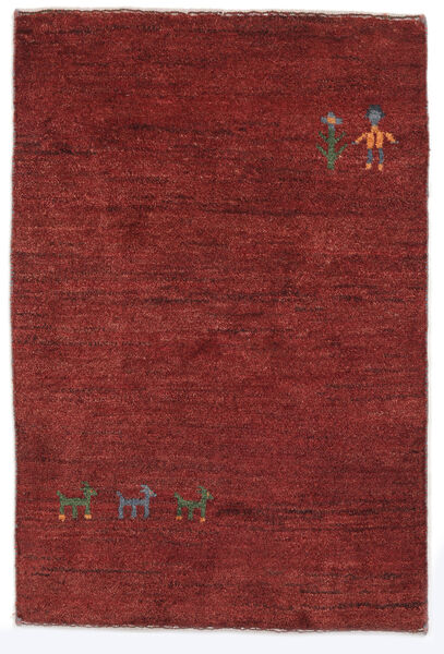 絨毯 ペルシャ ギャッベ ペルシャ 79X117 ダークレッド/ブラック (ウール, ペルシャ/イラン)