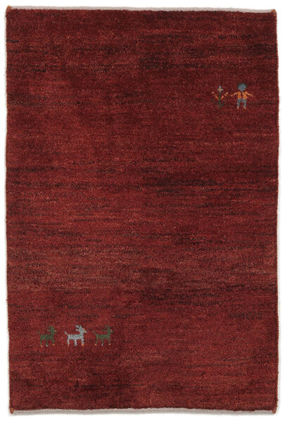 絨毯 ペルシャ ギャッベ ペルシャ 78X115 ブラック/ダークレッド (ウール, ペルシャ/イラン)