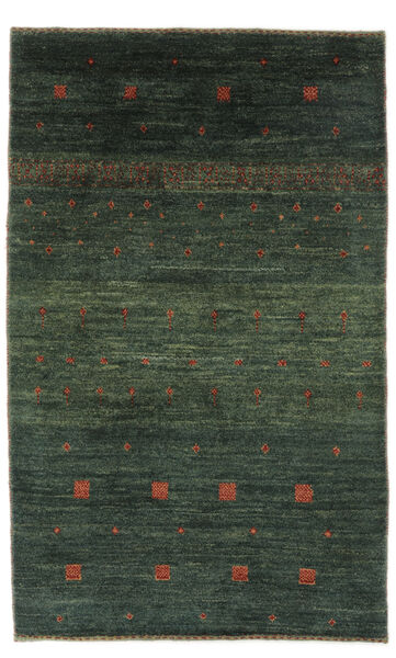 絨毯 ペルシャ ギャッベ ペルシャ 96X154 ブラック/ダークグリーン (ウール, ペルシャ/イラン)