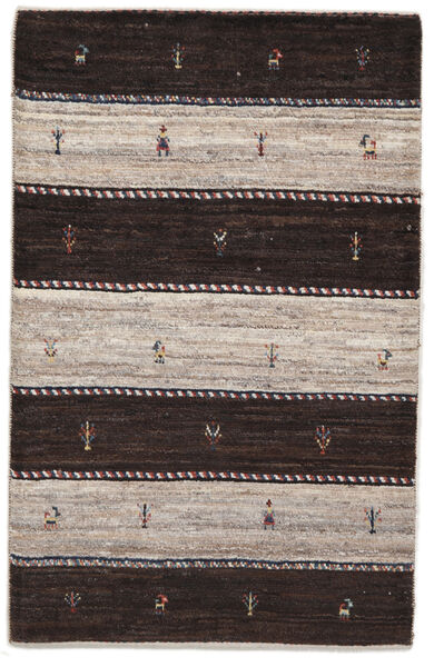 Gabbeh Persisch Teppich 77X120 Schwarz/Braun Wolle, Persien/Iran Carpetvista