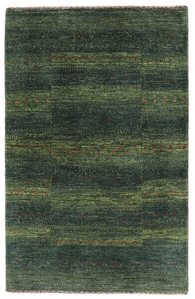 78X122 Loribaft Fine Persisch Teppich Moderner Schwarz/Dunkelgrün (Wolle, Persien/Iran) Carpetvista