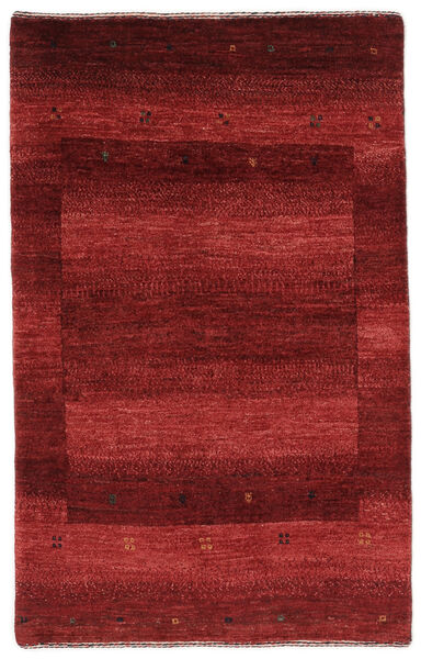 77X120 Loribaft Fine Persia Rug Modern Dark Red/Black (Wool, Persia/Iran) Carpetvista