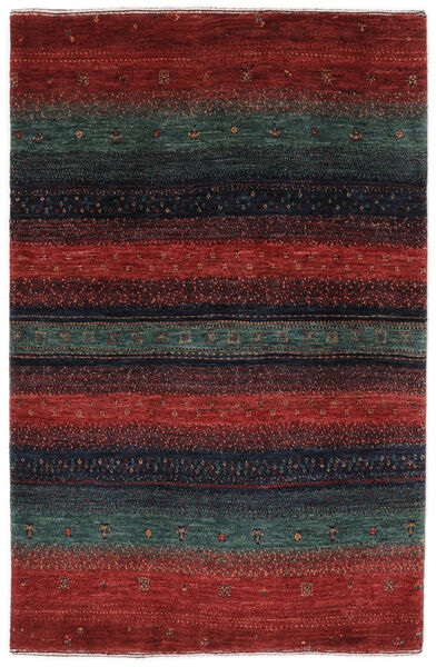 Persischer Loribaft Fine Persisch Teppich 80X123 Schwarz/Dunkelrot (Wolle, Persien/Iran)