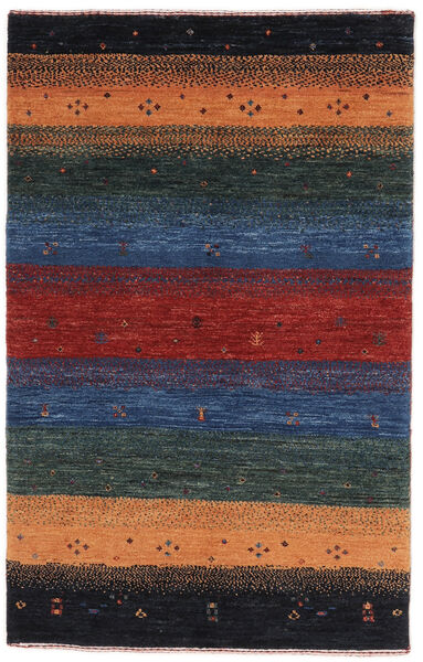  80X126 Loribaft Fine Persisch Teppich Schwarz/Dunkelrot Persien/Iran Carpetvista