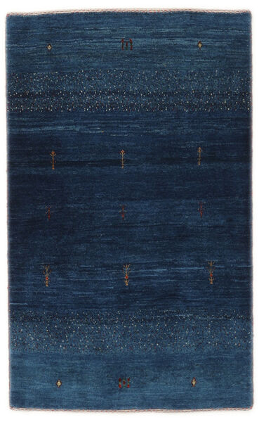  Loribaft Fine Persa Tapete 84X136 Persa Lã Preto/Azul Escuro Pequeno Carpetvista