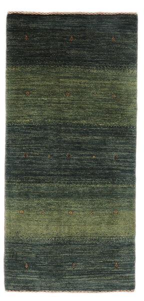  Persischer Loribaft Fine Persisch Teppich 70X146 Schwarz/Dunkelgrün (Wolle, Persien/Iran)