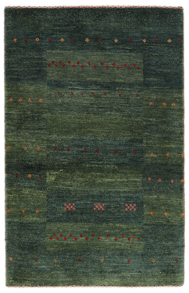  Persischer Loribaft Fine Persisch Teppich 80X122 Schwarz/Dunkelgrün (Wolle, Persien/Iran)