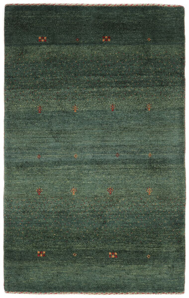 82X132 Loribaft Fine Persisch Teppich Moderner Schwarz/Dunkelgrün (Wolle, Persien/Iran) Carpetvista