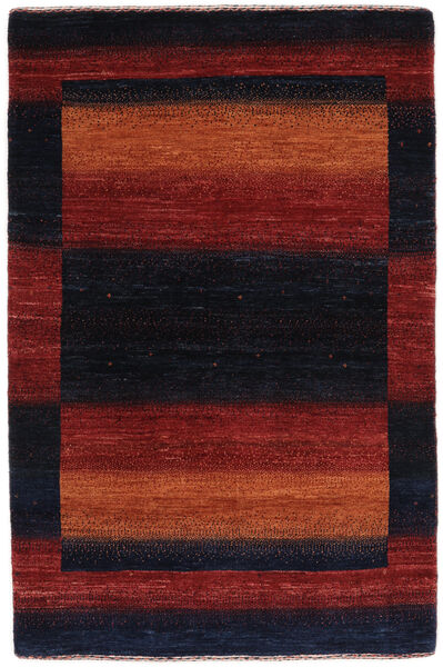 90X136 Tapete Loribaft Fine Persa Moderno Preto/Vermelho Escuro (Lã, Pérsia/Irão) Carpetvista