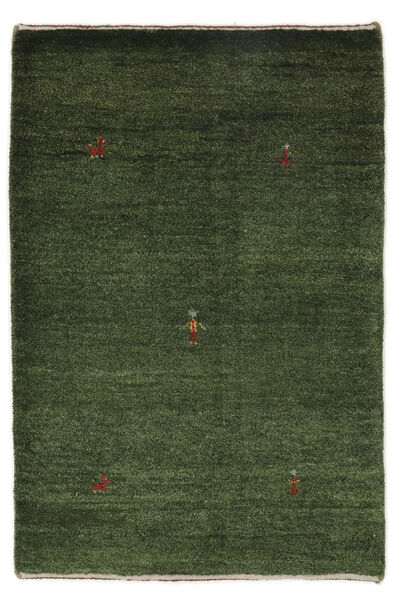  Persischer Gabbeh Persisch Teppich 82X120 Schwarz/Dunkelgrün (Wolle, Persien/Iran)