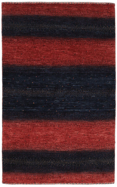 84X133 Tapete Loribaft Fine Persa Moderno Preto/Vermelho Escuro (Lã, Pérsia/Irão) Carpetvista