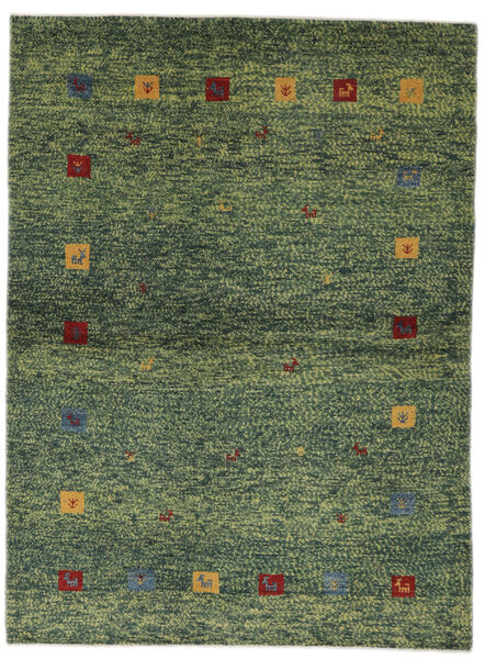 Gabbeh Persisch Teppich 148X198 Dunkelgrün/Schwarz Wolle, Persien/Iran Carpetvista