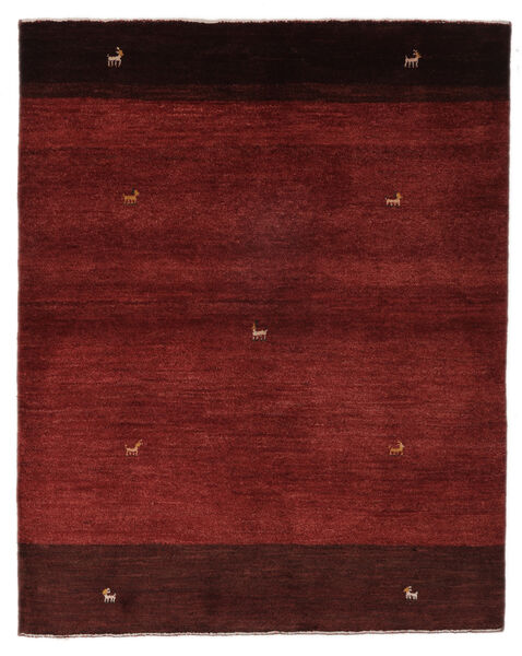  Γκάμπεθ Περσία Χαλι 155X192 Περσικό Μαλλινο Μαύρα/Σκούρο Κόκκινο Μικρό Carpetvista