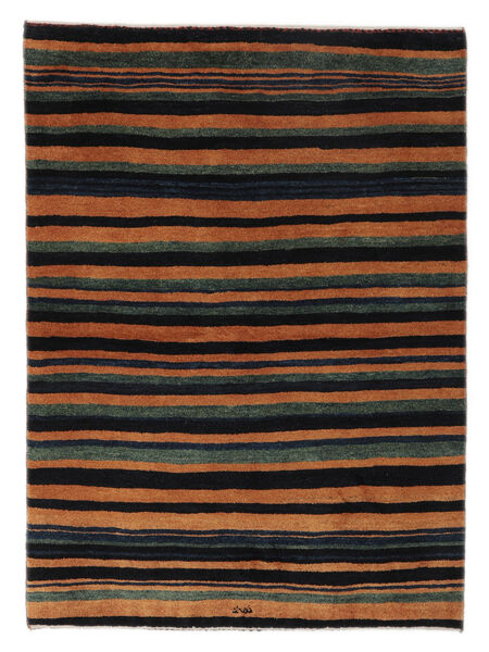 絨毯 ギャッベ ペルシャ 137X185 ブラック/ダークレッド (ウール, ペルシャ/イラン)