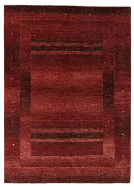 207X284 Tapete Loribaft Fine Persa Moderno Preto/Vermelho Escuro (Lã, Pérsia/Irão) Carpetvista