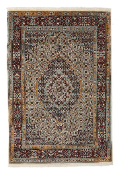  Persischer Moud Teppich 162X243 Braun/Schwarz ( Persien/Iran)