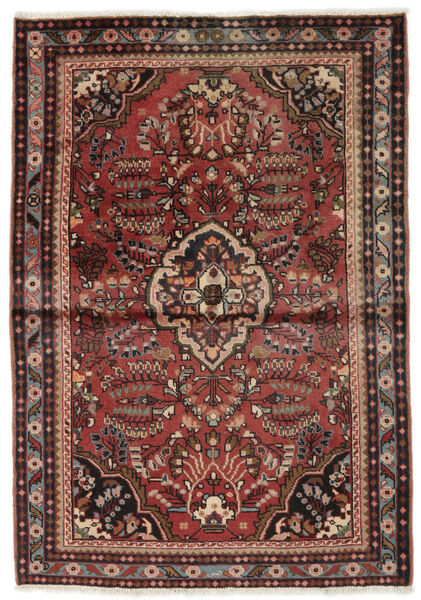 絨毯 ペルシャ リリアン 106X156 ブラック/ダークレッド (ウール, ペルシャ/イラン)