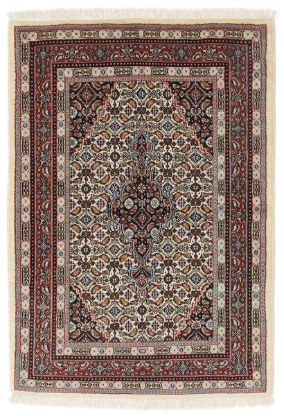  Perzisch Moud Vloerkleed 82X116 Bruin/Zwart (Wol, Perzië/Iran)