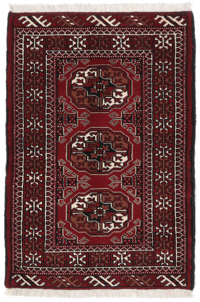 Χαλι Turkaman 65X95 Μαύρα/Σκούρο Κόκκινο (Μαλλί, Περσικά/Ιρανικά)