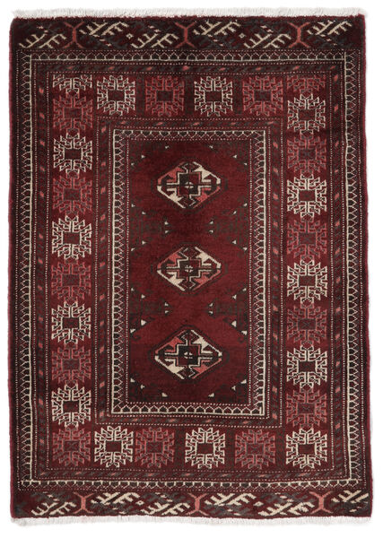  Orientalisk Turkaman Matta 68X95 Svart/Brun Ull, Persien/Iran Carpetvista