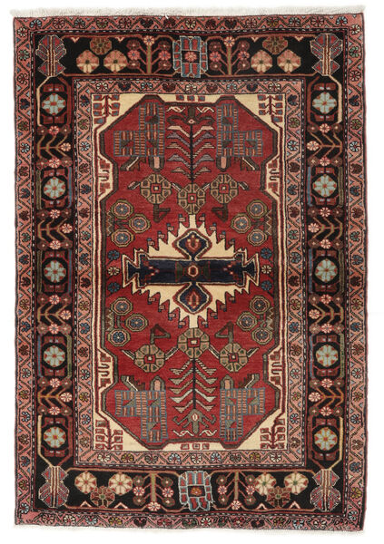  Persialainen Nahavand Matot Matto 105X154 Musta/Ruskea (Villa, Persia/Iran)