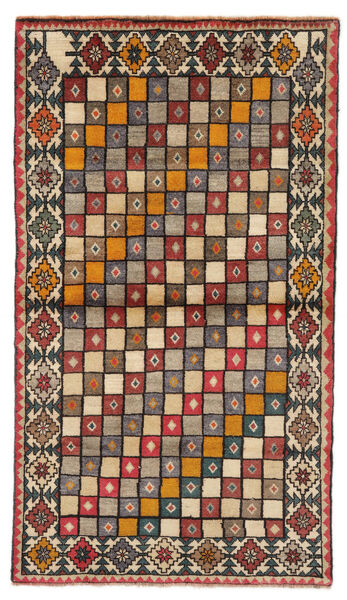 絨毯 オリエンタル カシュガイ Fine 104X183 ブラック/ダークレッド (ウール, ペルシャ/イラン)