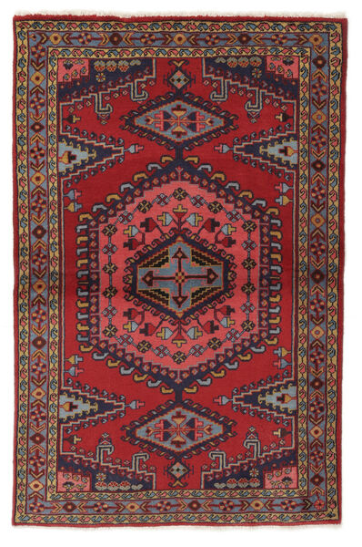  Wiss Rug 108X164 Persian Wool Black/Dark Red Small Carpetvista
