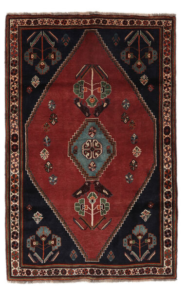  Persialainen Ghashghai Fine Matot 120X183 Musta/Tummanpunainen Carpetvista