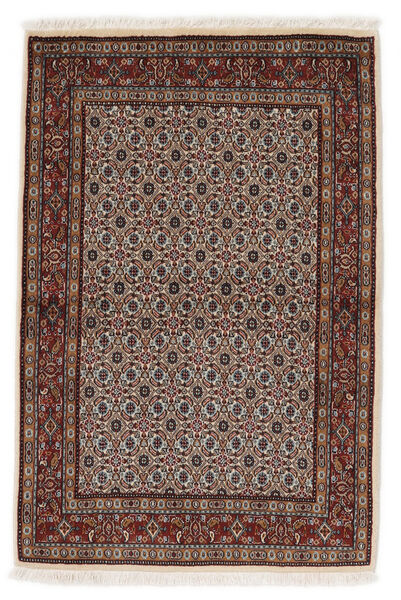  Persischer Moud Teppich 97X146 Schwarz/Braun ( Persien/Iran)