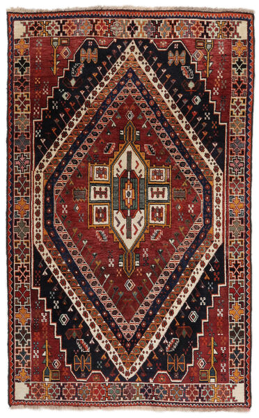  Persisk Ghashghai Fine Teppe 103X168 Svart/Mørk Rød (Ull, Persia/Iran