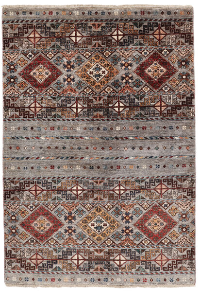 104X149 絨毯 Shabargan モダン 茶色/ブラック (ウール, アフガニスタン) Carpetvista
