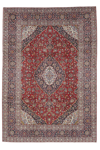 249X357 Tapis D'orient Kashan Rouge Foncé/Marron (Laine, Perse/Iran) Carpetvista