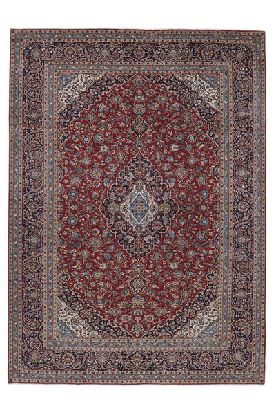 292X403 Tapis D'orient Kashan Rouge Foncé/Noir Grand (Laine, Perse/Iran) Carpetvista