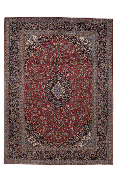Alfombra Oriental Keshan 295X400 Negro/Rojo Oscuro Grande (Lana, Persia/Irán)