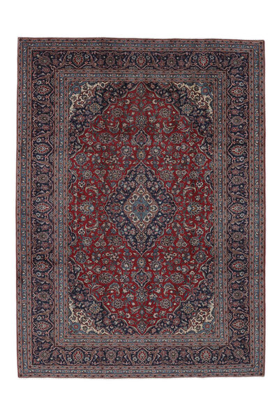 Orientalsk Keshan Tæppe 243X339 Sort/Mørkerød Uld, Persien/Iran Carpetvista